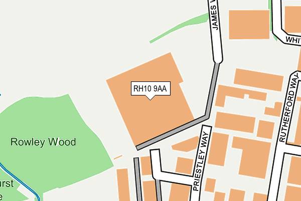 RH10 9AA map - OS OpenMap – Local (Ordnance Survey)