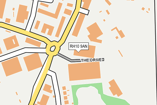 RH10 9AN map - OS OpenMap – Local (Ordnance Survey)