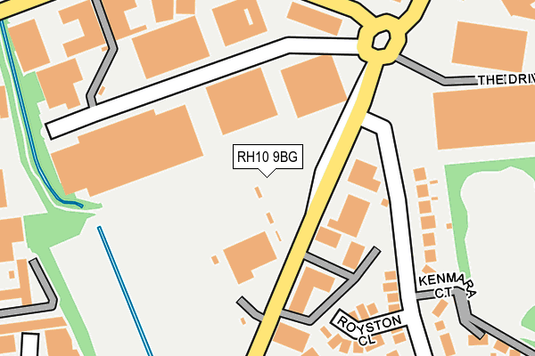 RH10 9BG map - OS OpenMap – Local (Ordnance Survey)