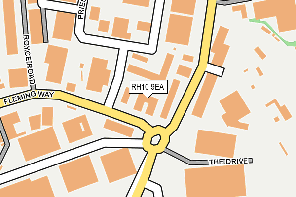 RH10 9EA map - OS OpenMap – Local (Ordnance Survey)
