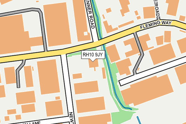RH10 9JY map - OS OpenMap – Local (Ordnance Survey)
