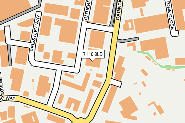 RH10 9LD map - OS OpenMap – Local (Ordnance Survey)