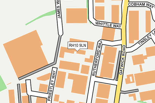 RH10 9LN map - OS OpenMap – Local (Ordnance Survey)