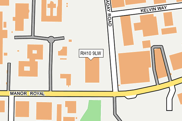RH10 9LW map - OS OpenMap – Local (Ordnance Survey)
