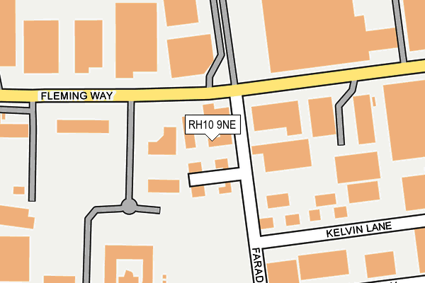 RH10 9NE map - OS OpenMap – Local (Ordnance Survey)