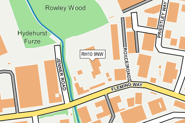 RH10 9NW map - OS OpenMap – Local (Ordnance Survey)