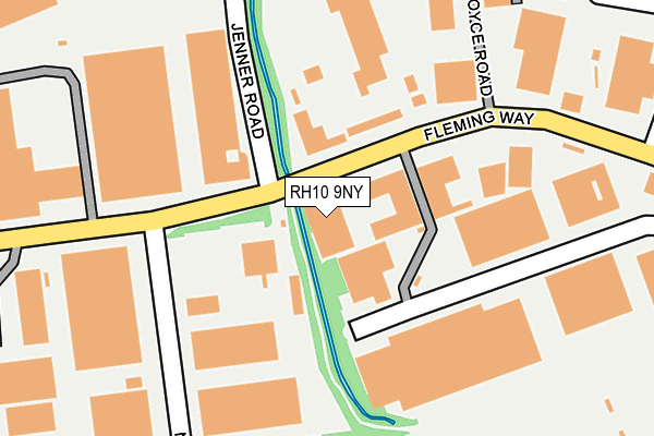 RH10 9NY map - OS OpenMap – Local (Ordnance Survey)