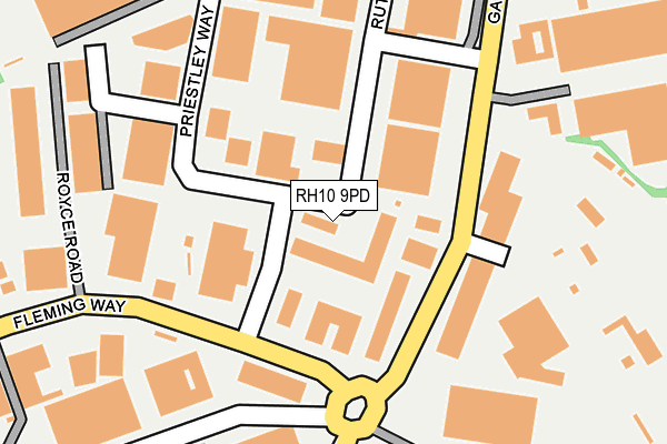 RH10 9PD map - OS OpenMap – Local (Ordnance Survey)