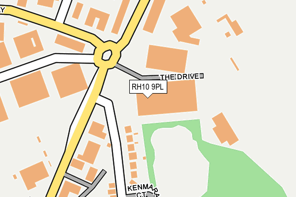 RH10 9PL map - OS OpenMap – Local (Ordnance Survey)
