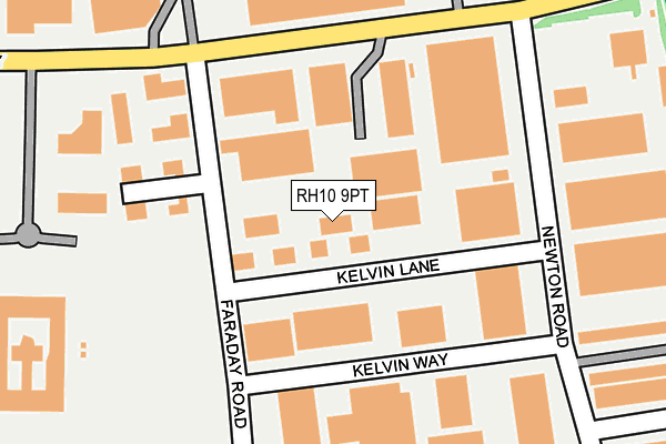 RH10 9PT map - OS OpenMap – Local (Ordnance Survey)