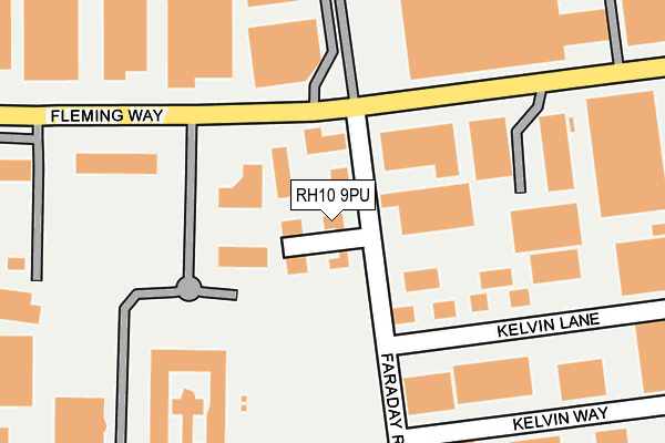 RH10 9PU map - OS OpenMap – Local (Ordnance Survey)