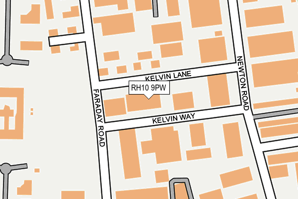 RH10 9PW map - OS OpenMap – Local (Ordnance Survey)