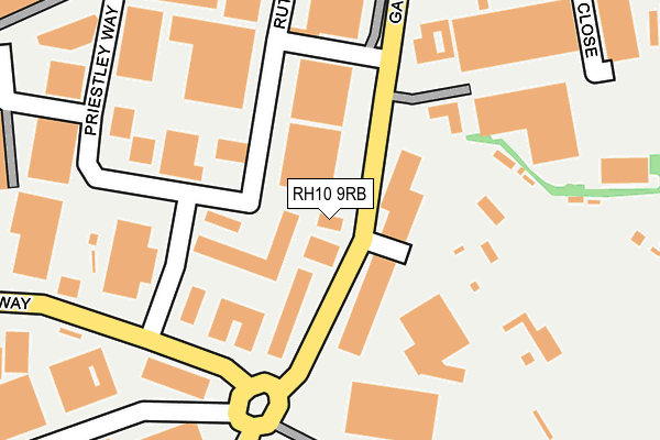 RH10 9RB map - OS OpenMap – Local (Ordnance Survey)