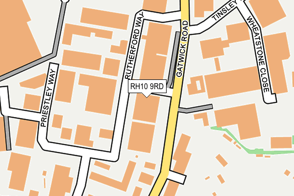 RH10 9RD map - OS OpenMap – Local (Ordnance Survey)