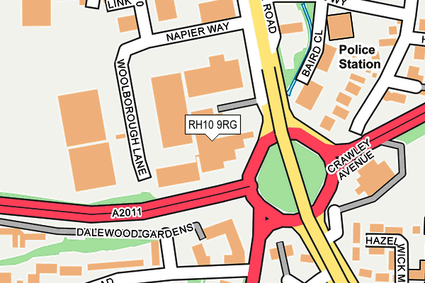 RH10 9RG map - OS OpenMap – Local (Ordnance Survey)