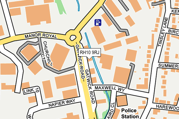 RH10 9RJ map - OS OpenMap – Local (Ordnance Survey)