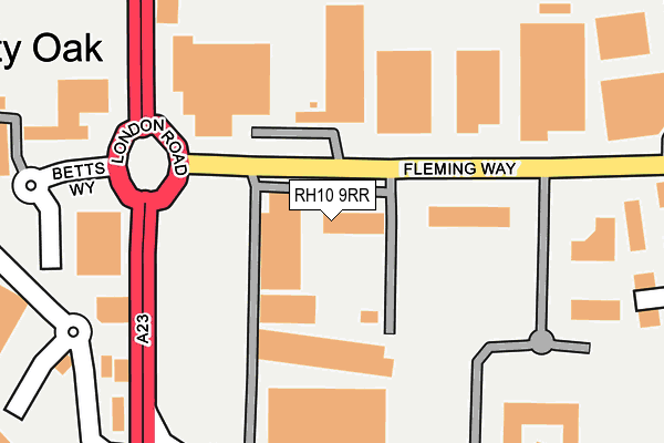 RH10 9RR map - OS OpenMap – Local (Ordnance Survey)