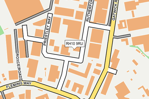 RH10 9RU map - OS OpenMap – Local (Ordnance Survey)