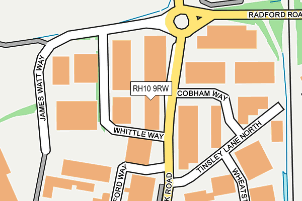 RH10 9RW map - OS OpenMap – Local (Ordnance Survey)