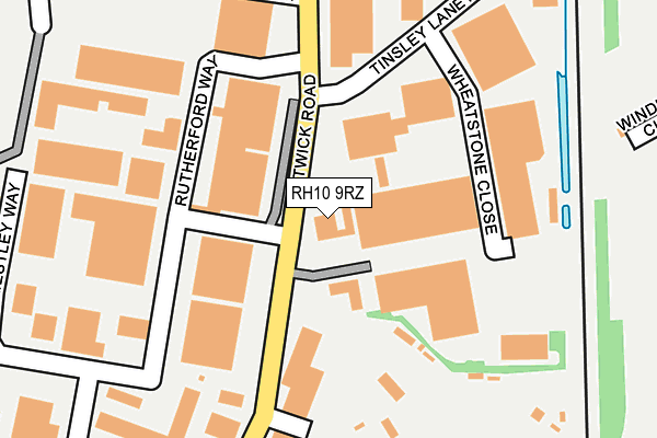 RH10 9RZ map - OS OpenMap – Local (Ordnance Survey)