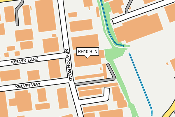 RH10 9TN map - OS OpenMap – Local (Ordnance Survey)