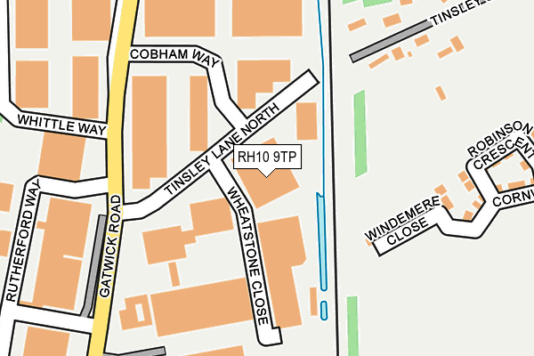 RH10 9TP map - OS OpenMap – Local (Ordnance Survey)