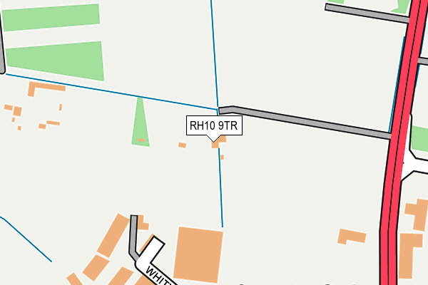 RH10 9TR map - OS OpenMap – Local (Ordnance Survey)