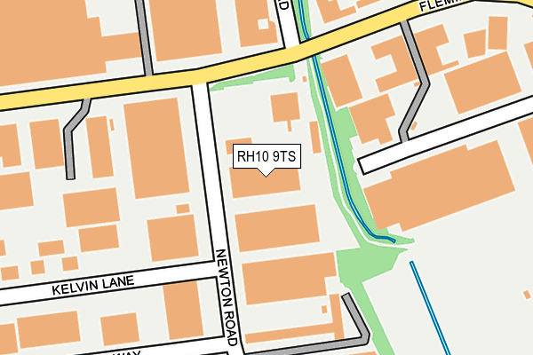 RH10 9TS map - OS OpenMap – Local (Ordnance Survey)