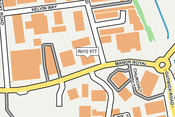 RH10 9TT map - OS OpenMap – Local (Ordnance Survey)