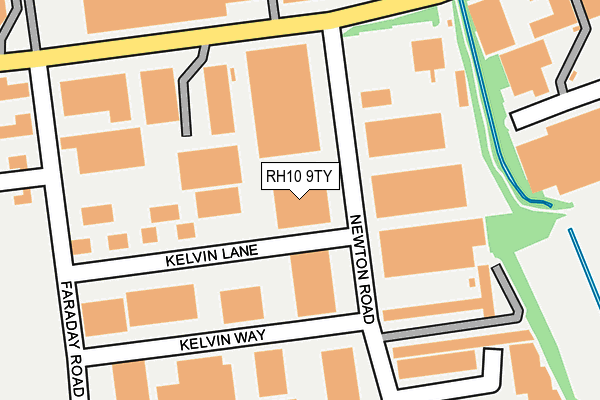 RH10 9TY map - OS OpenMap – Local (Ordnance Survey)