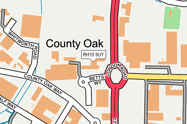 RH10 9UY map - OS OpenMap – Local (Ordnance Survey)