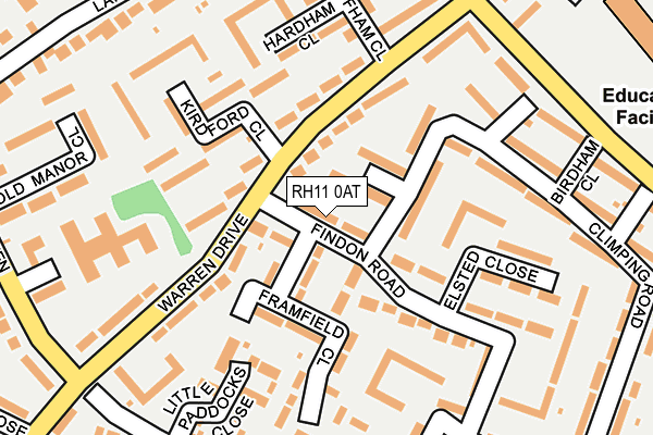 RH11 0AT map - OS OpenMap – Local (Ordnance Survey)