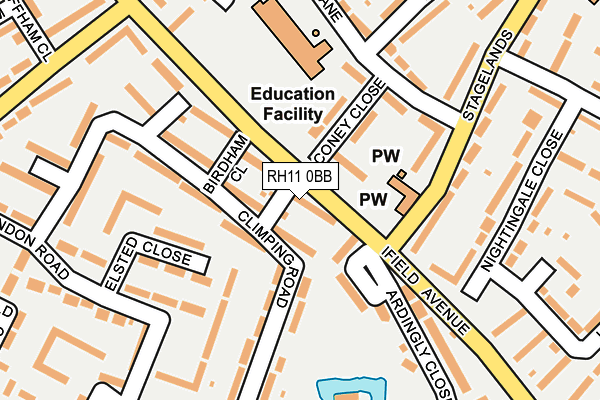 RH11 0BB map - OS OpenMap – Local (Ordnance Survey)