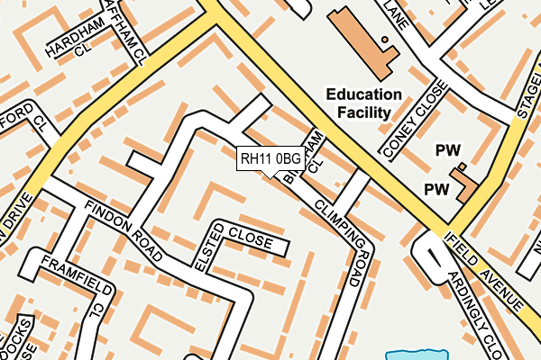 RH11 0BG map - OS OpenMap – Local (Ordnance Survey)