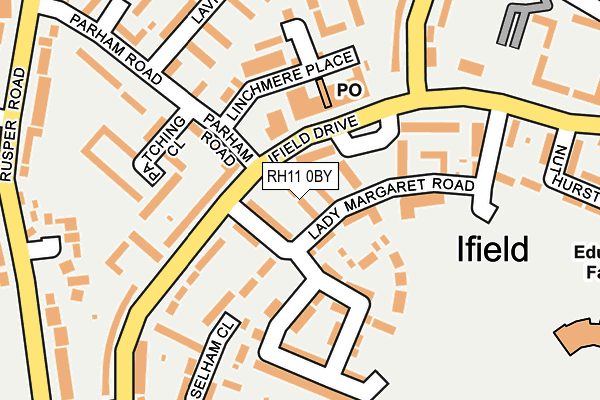 RH11 0BY map - OS OpenMap – Local (Ordnance Survey)