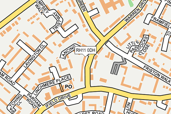 RH11 0DH map - OS OpenMap – Local (Ordnance Survey)