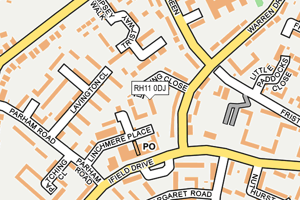 RH11 0DJ map - OS OpenMap – Local (Ordnance Survey)