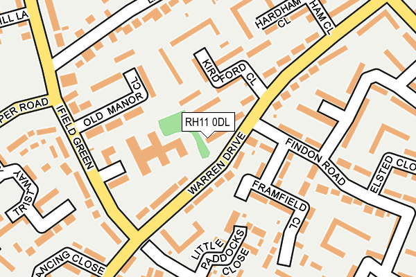 RH11 0DL map - OS OpenMap – Local (Ordnance Survey)