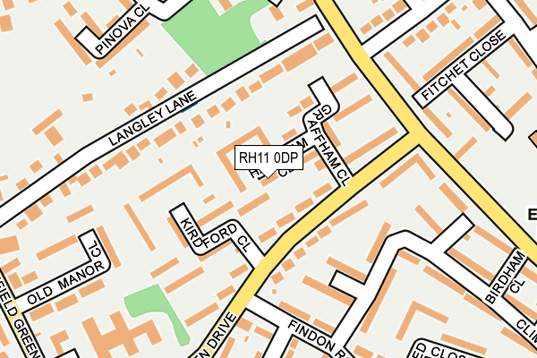 RH11 0DP map - OS OpenMap – Local (Ordnance Survey)