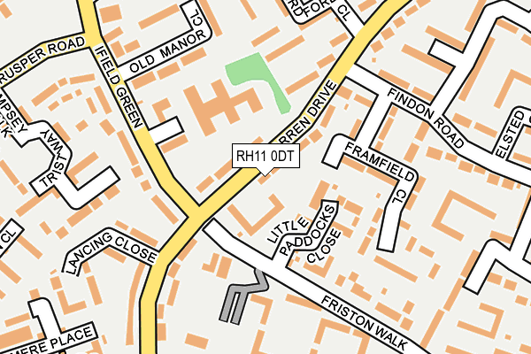 RH11 0DT map - OS OpenMap – Local (Ordnance Survey)
