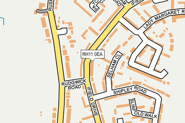 RH11 0EA map - OS OpenMap – Local (Ordnance Survey)
