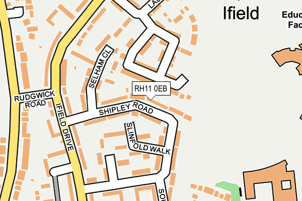 RH11 0EB map - OS OpenMap – Local (Ordnance Survey)