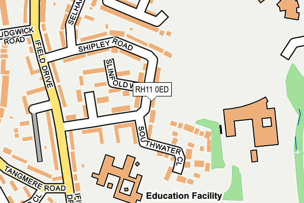 RH11 0ED map - OS OpenMap – Local (Ordnance Survey)