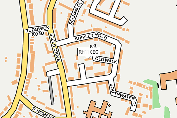 RH11 0EG map - OS OpenMap – Local (Ordnance Survey)