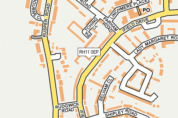 RH11 0EP map - OS OpenMap – Local (Ordnance Survey)