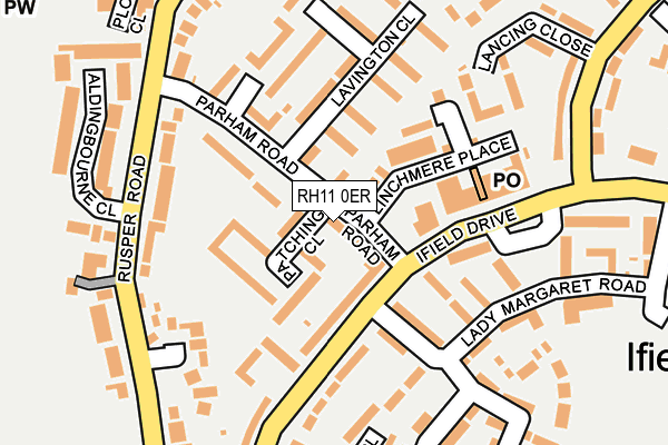 RH11 0ER map - OS OpenMap – Local (Ordnance Survey)