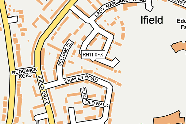 RH11 0FX map - OS OpenMap – Local (Ordnance Survey)
