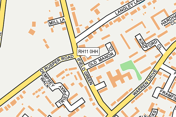 RH11 0HH map - OS OpenMap – Local (Ordnance Survey)