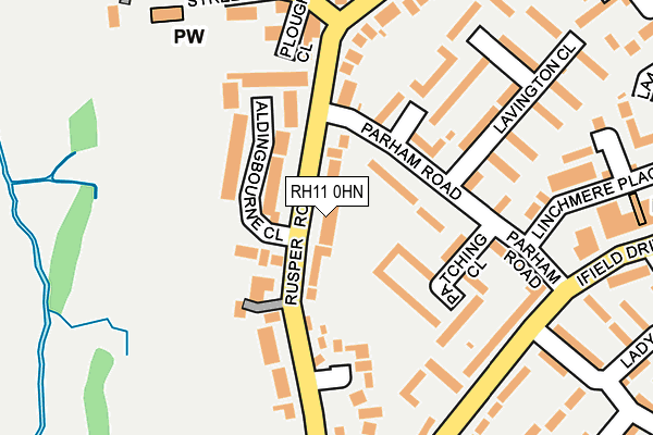 RH11 0HN map - OS OpenMap – Local (Ordnance Survey)