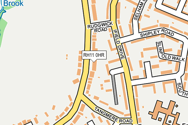 RH11 0HR map - OS OpenMap – Local (Ordnance Survey)